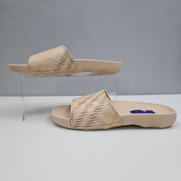 Burberry Dive Check Slide Sandal Womens EU 40 Beige Casual Pool Designer Luxury - Picture 2 of 14